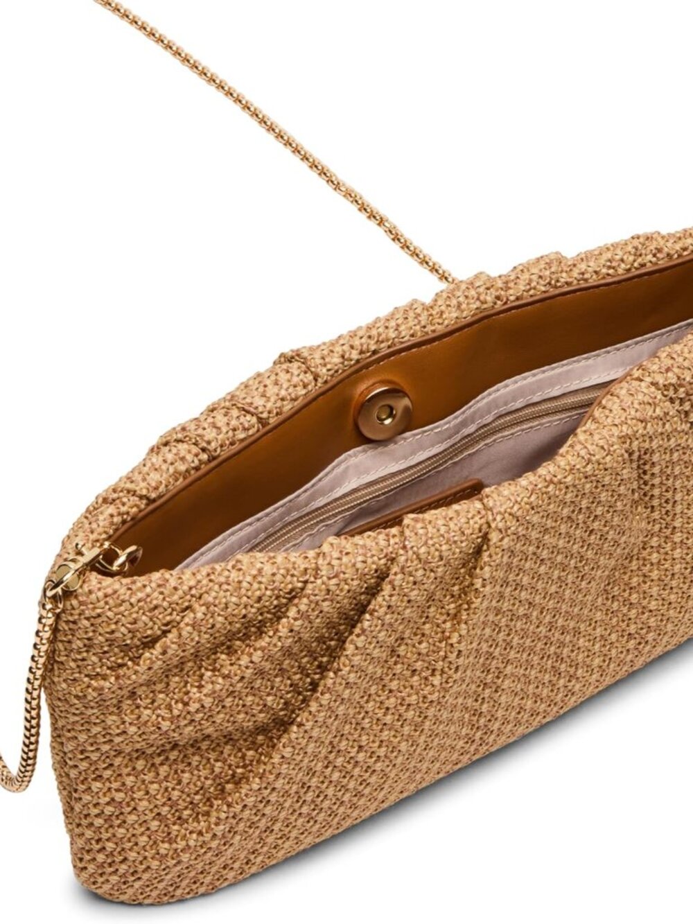 womens Palomaa Pleated Raffia Clutch - Picture 7 of 7